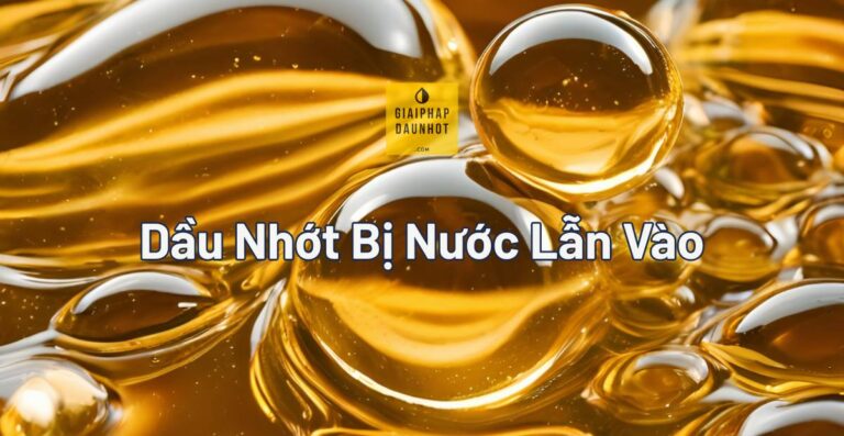 dầu nhớt bị nước lẫn màu trắng sữa milky oil nhận biết nguyên nhân xử lý