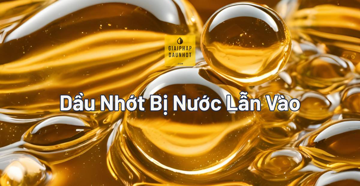 dầu nhớt bị nước lẫn màu trắng sữa milky oil nhận biết nguyên nhân xử lý